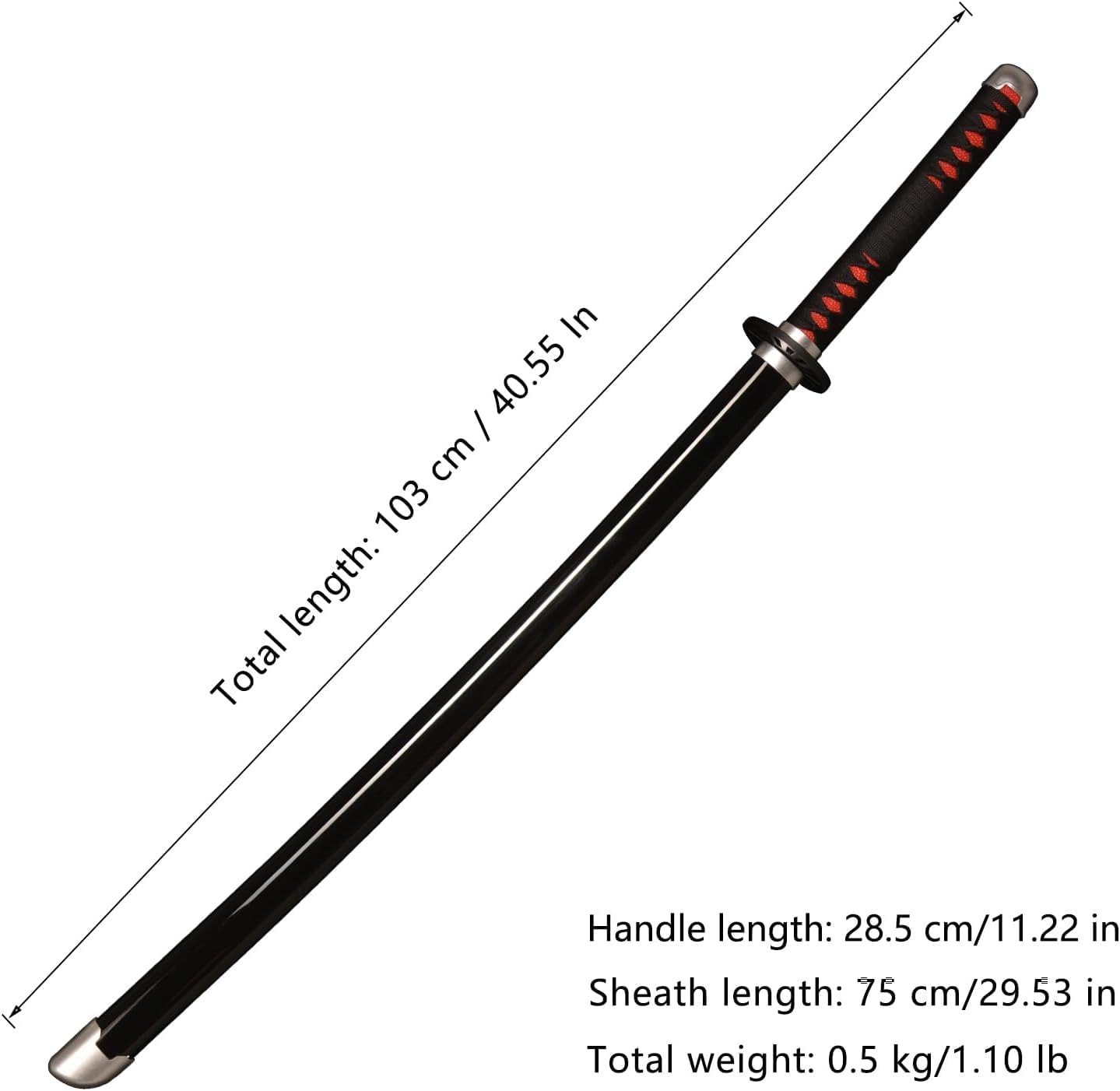 Demon Slayer Tanjiro Kamado Variant 3 Bright Red Nezuko's Blood Wooden Sword