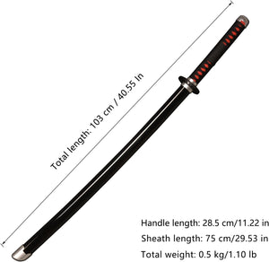 Demon Slayer Tanjiro Kamado Variant 3 Bright Red Nezuko's Blood Wooden Sword