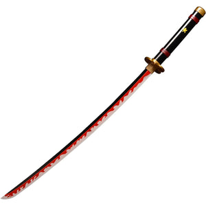 One Piece Roronoa Zoro Cosplay Wooden Swords Black Enma Prop Replica 104cm