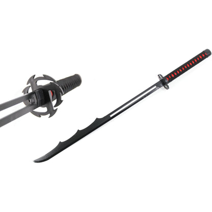 Bleach Ichigo Tensa Zangetsu Round Wooden Sword No Sheath Cosplay Replica