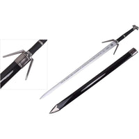 The Witcher 3 Wild Hunt Geralt of Rivia's Silver V Cross Wooden Cosplay Replica Sword
