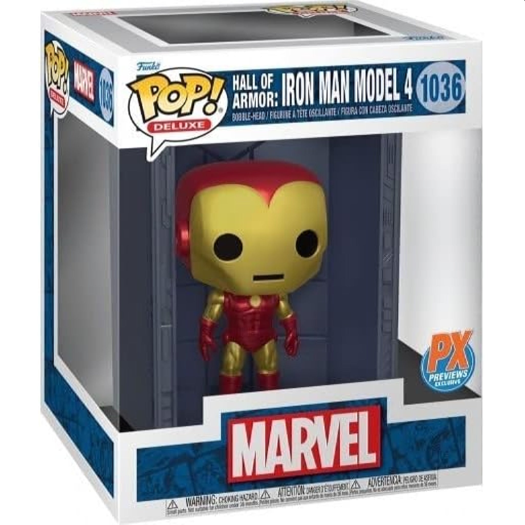Marvel Hall Of Armor Iron Man Model 4 Metallic Funko Pop! Vinyl Figure DAMAGED BOX