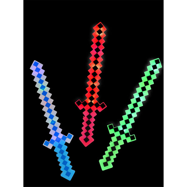 Retro Diamond 8-Bit Pixel Plastic Sword Assortment Colour