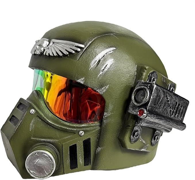 Imperial Guard Karskin Resin Cosplay Helmet FAULTY LIGHTS