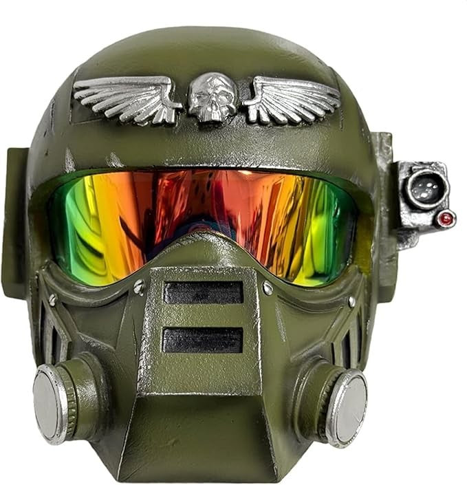 Imperial Guard Karskin Resin Cosplay Helmet FAULTY LIGHTS