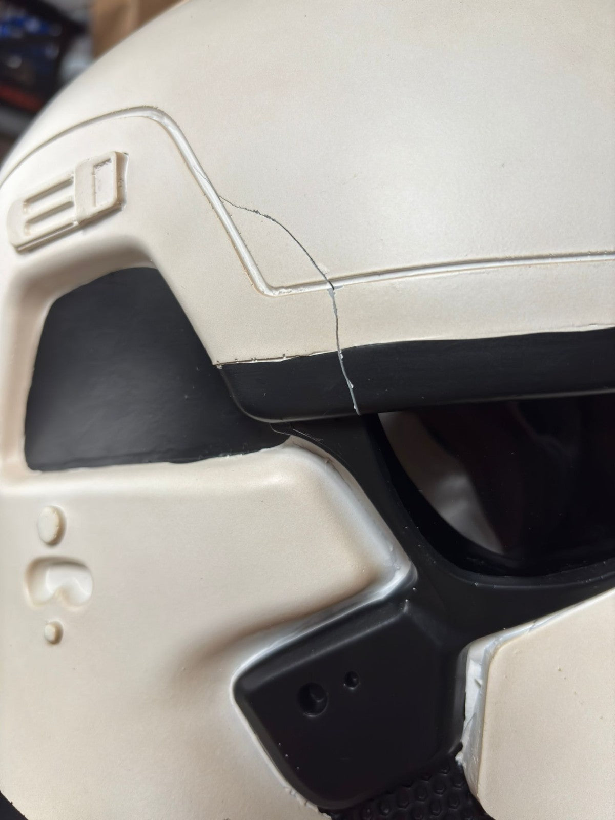 First Order Stormtrooper Finn Resin Helmet DAMAGED