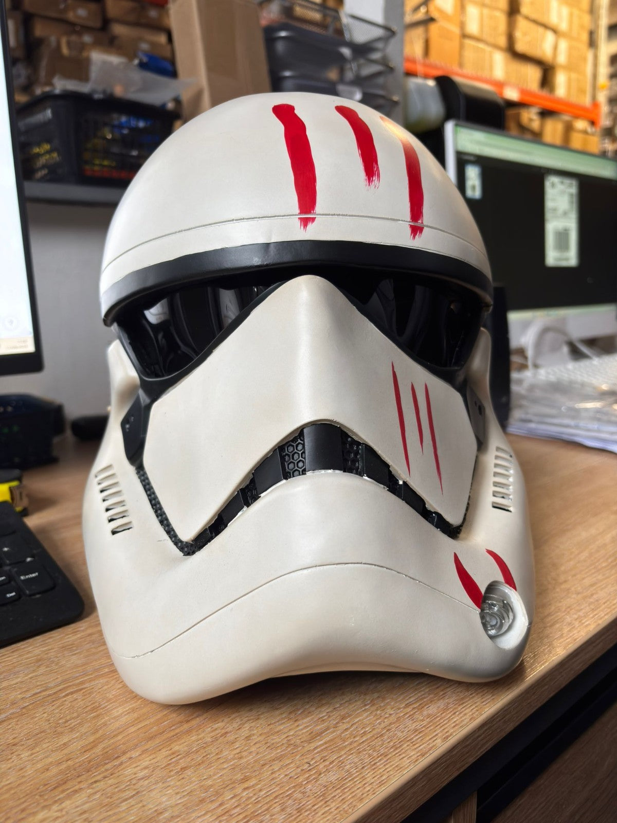 First Order Stormtrooper Finn Resin Helmet DAMAGED