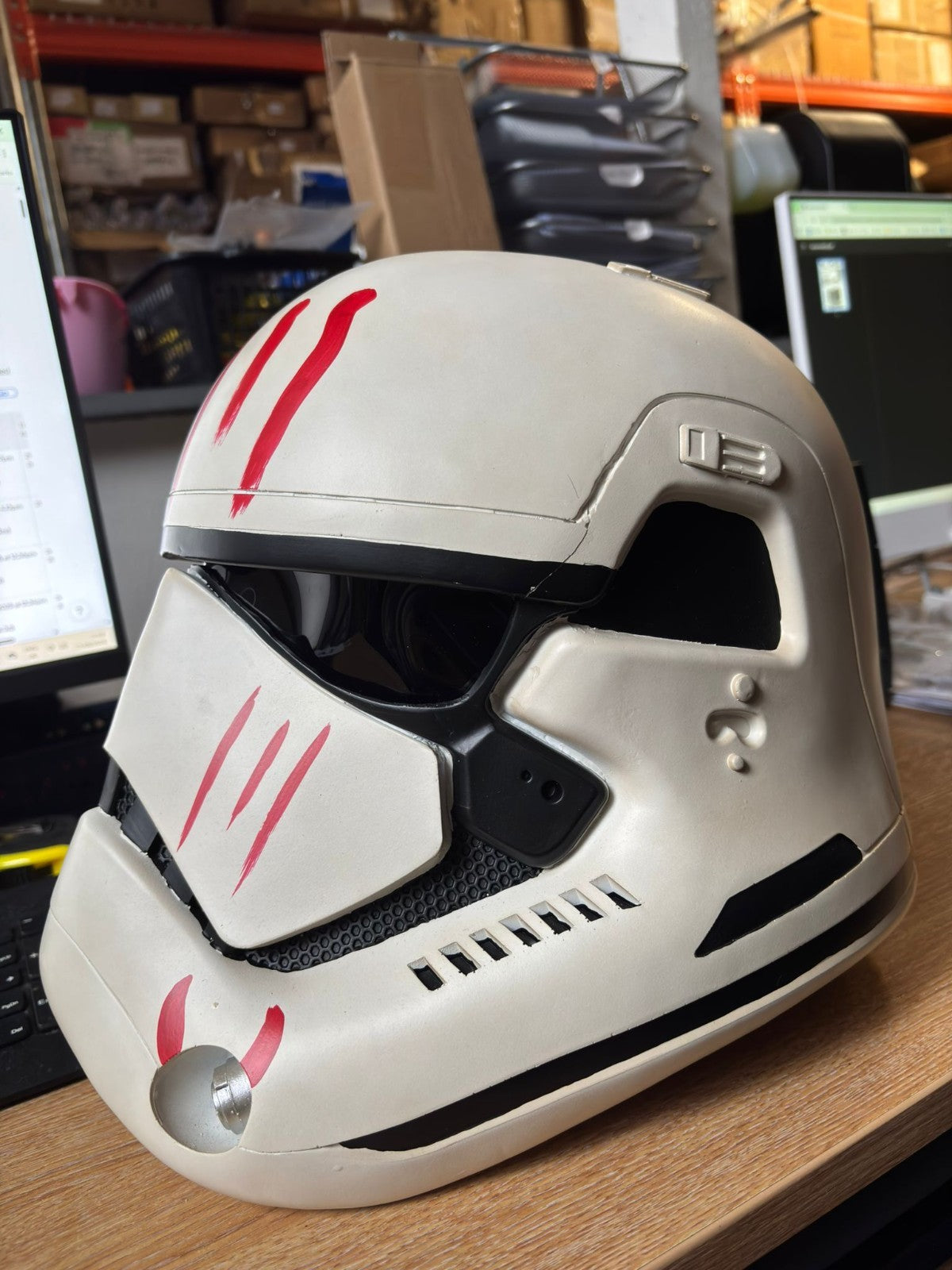 First Order Stormtrooper Finn Resin Helmet DAMAGED