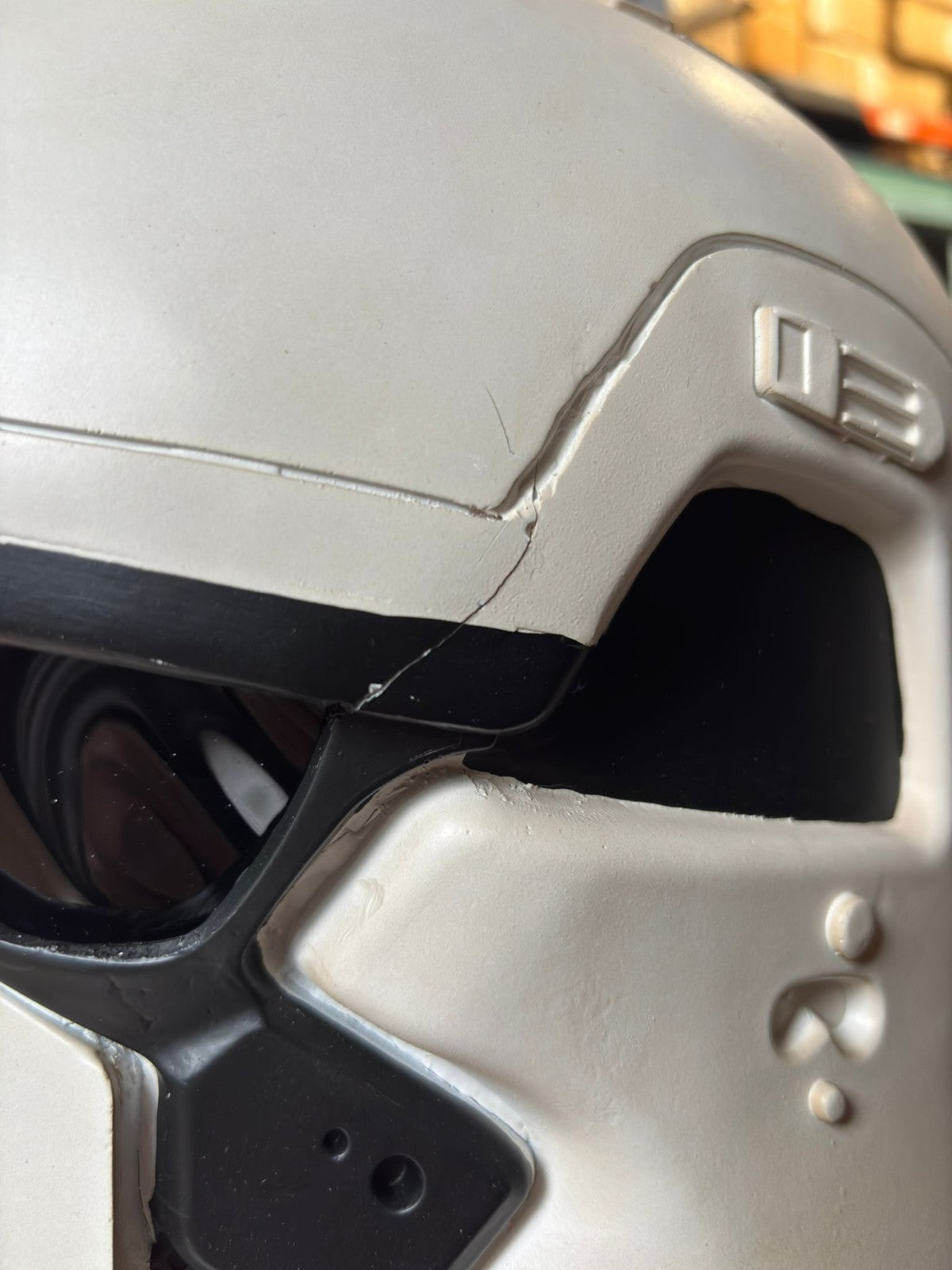First Order Stormtrooper Finn Resin Helmet DAMAGED