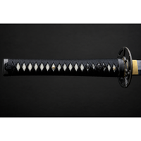 Warriors Demise Katana in 1095 Clay Tempered Folded Steel Metal Sword