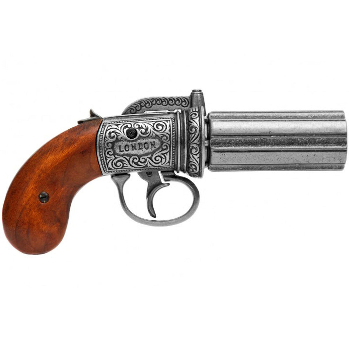 6 Cannons Pepperbox Revolver England 1840 Denix Replica G1071 - NEXTLEVELUK