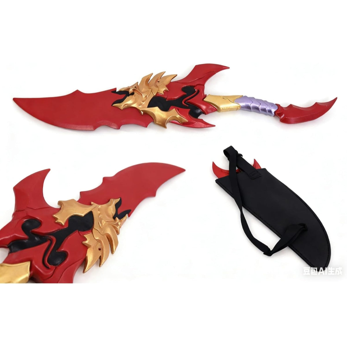 Solo Leveling Kamish's Wrath Dagger Wooden with Sheath V2