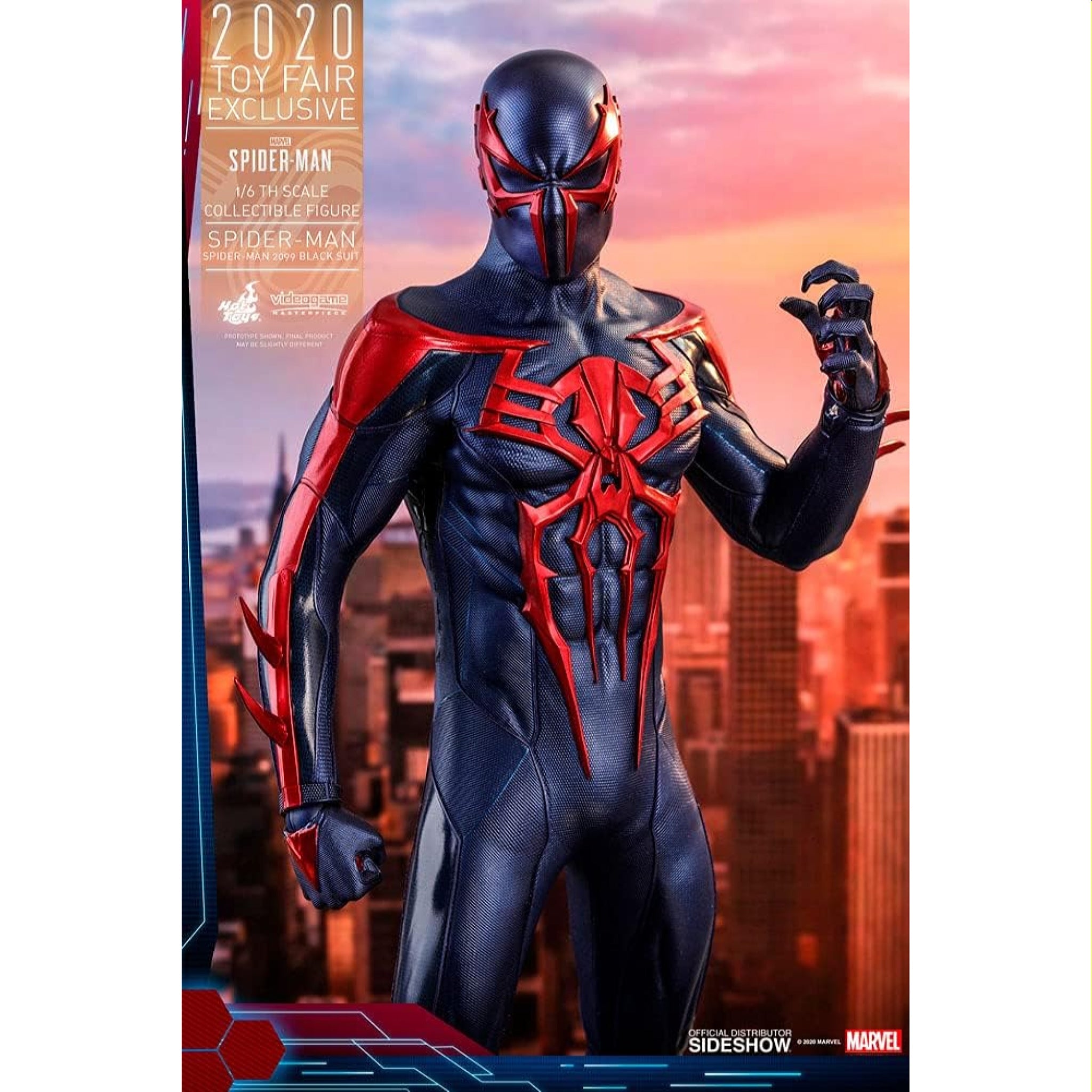 Marvel Spider-Man 2099 Black Suit Hot Toys 1:6 Scale Sideshow Exclusive Figure