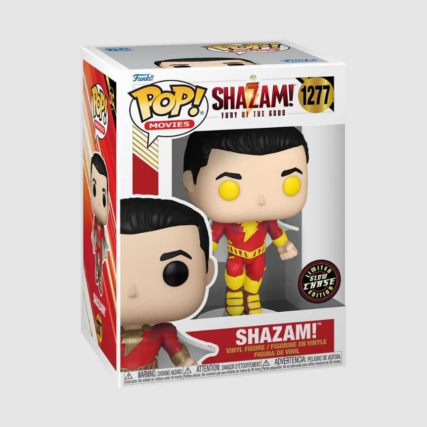 DC Shazam Fury Of The Gods Shazam CHASE Glow In The Dark Funko Pop Vinyl Figure