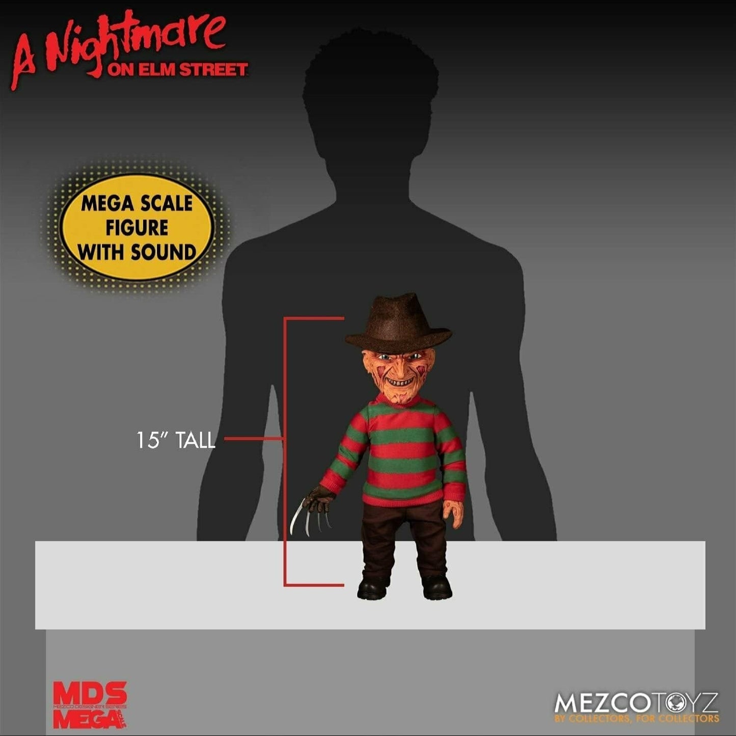 MEZCO Nightmare On Elm Street Freddy 15" Figure