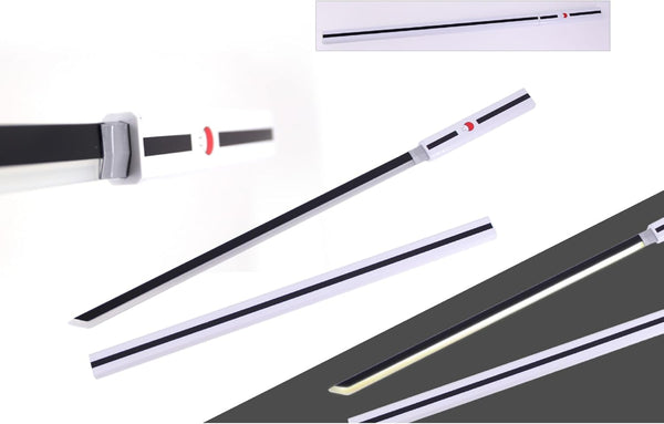 Naruto Shippuden White LED Light Up Sword Cosplay Prop Replica