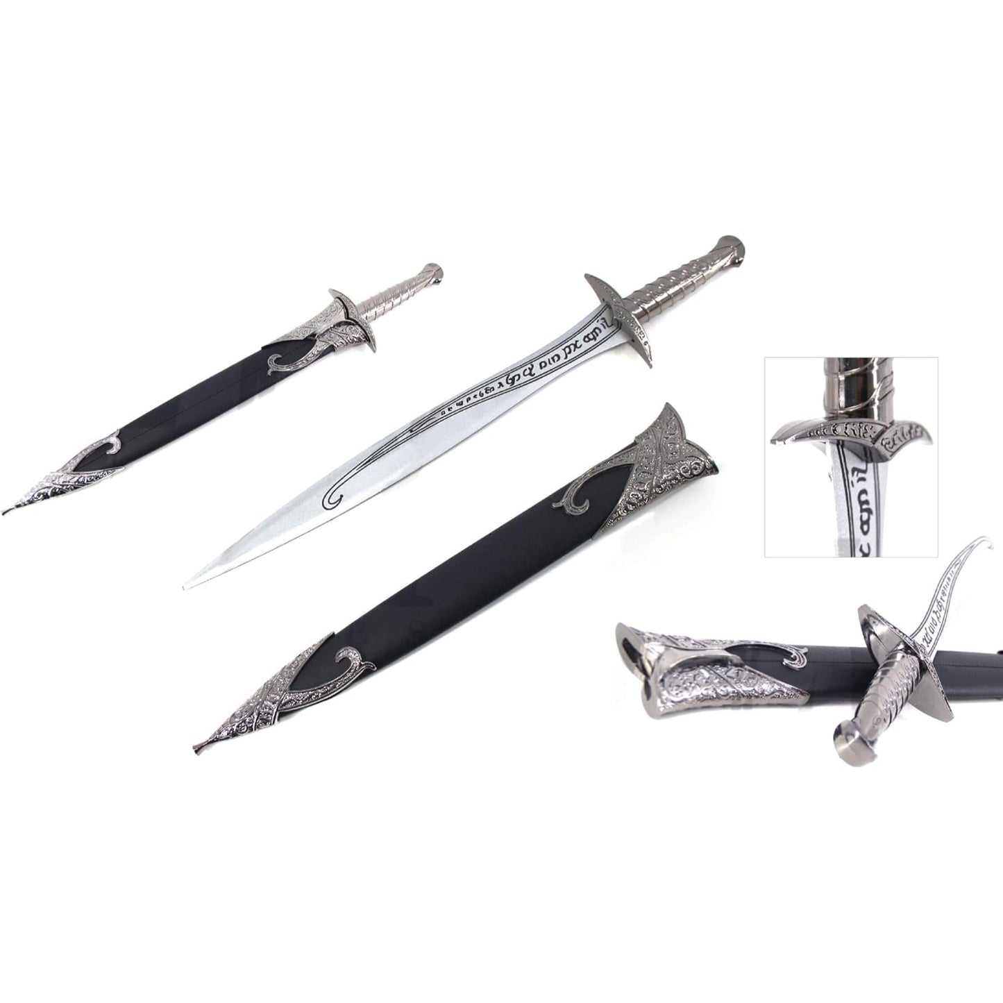 Lord Of The Rings Sting Wooden Sword with Black Sheath