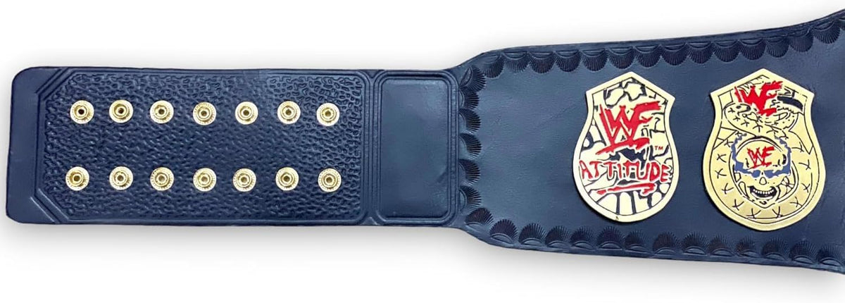 WWF Stone Cold Smoking Skull Championship Wrestling Belt Rattleskin Back 6MM Diecast Plate