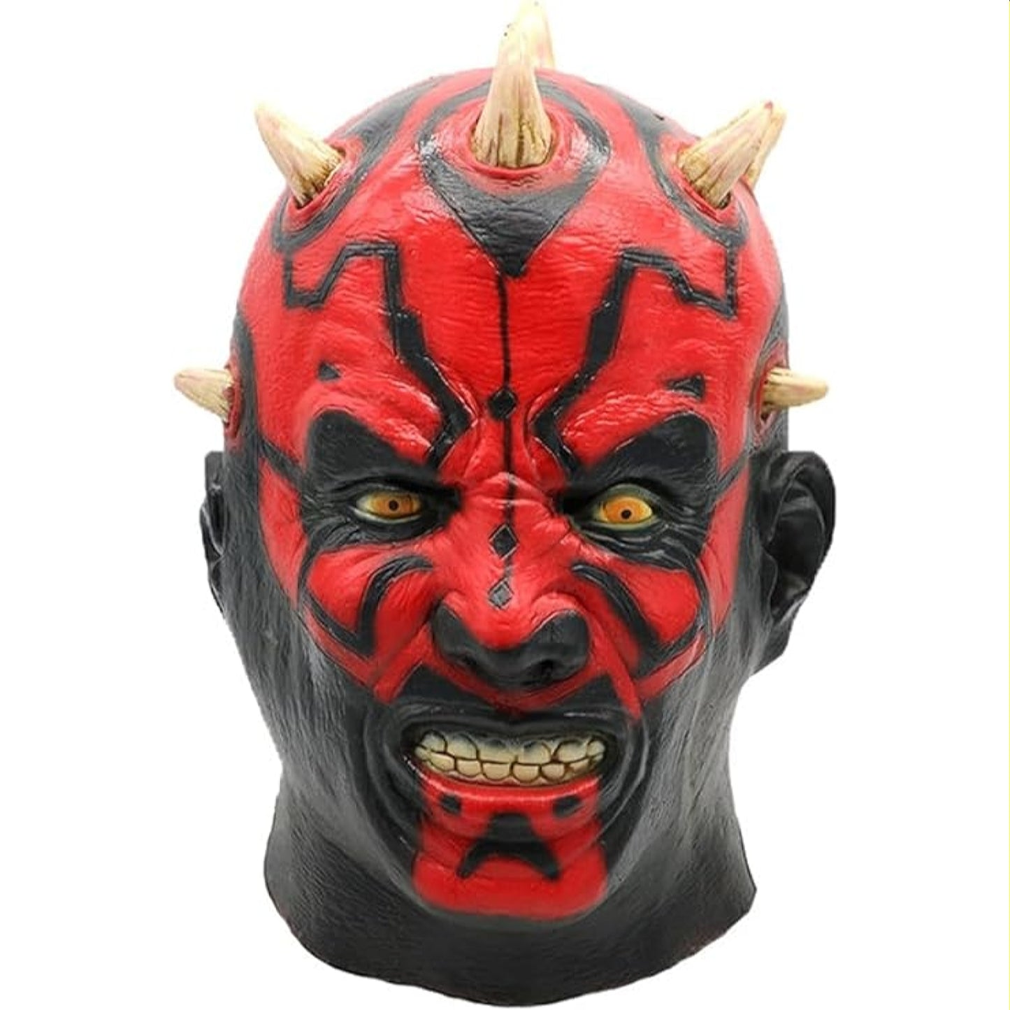 Darth Maul Latex Full Head Mask for Halloween Cosplay & Fancy Dress