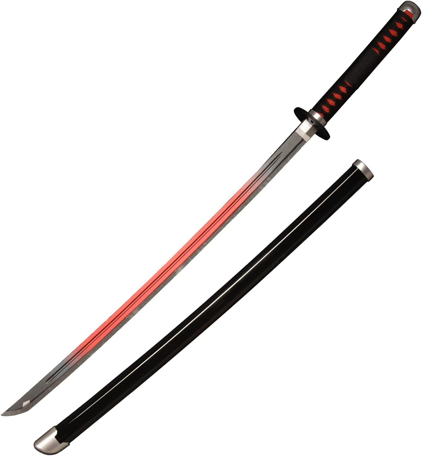 Demon Slayer Tanjiro Kamado Variant 3 Bright Red Fire Blade Nezuko's Blood Wooden Sword