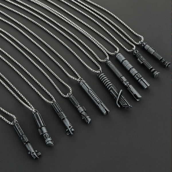 Lightsaber Hilt Stainless Steel Necklace
