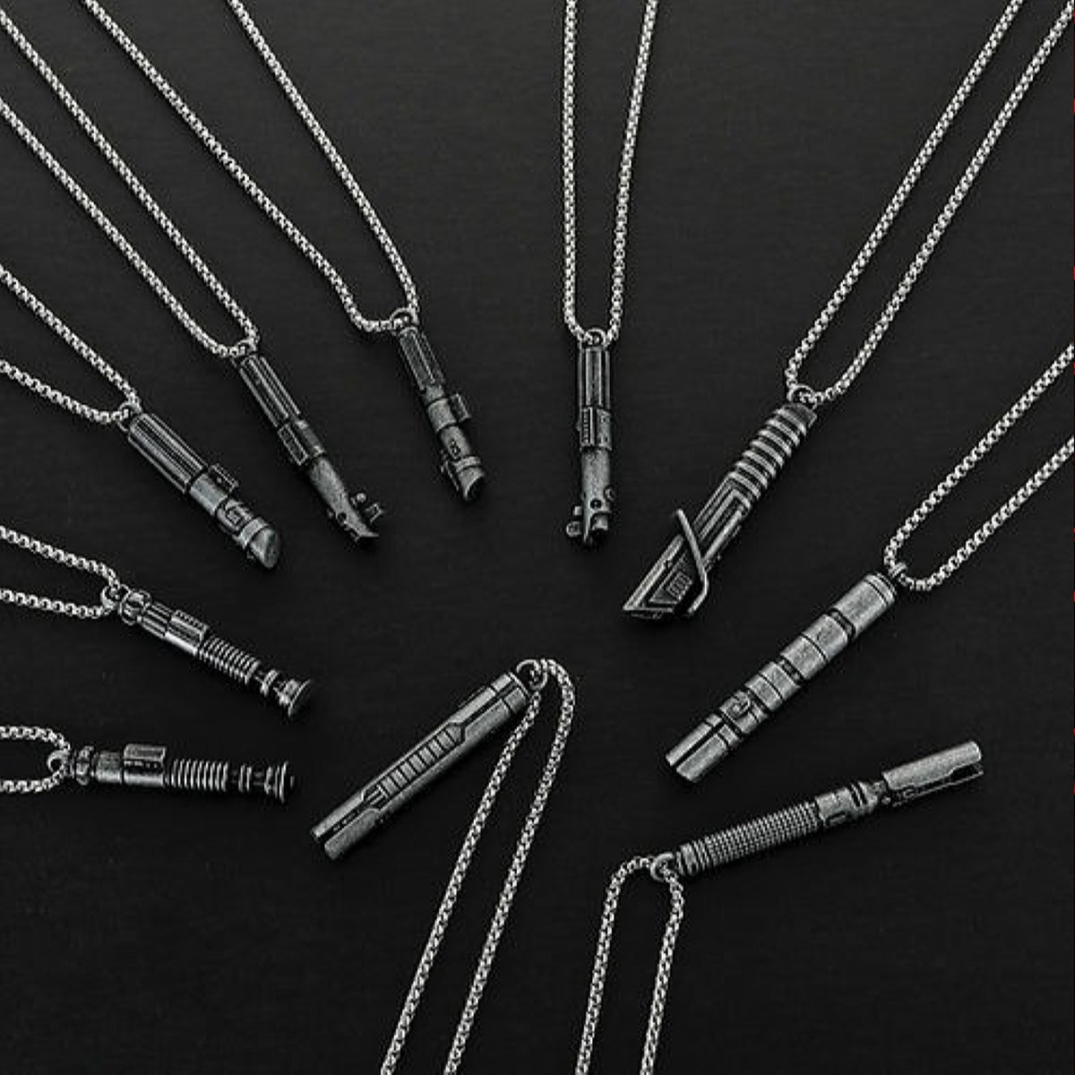 Lightsaber Hilt Stainless Steel Necklace