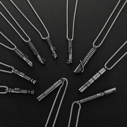 Lightsaber Hilt Stainless Steel Necklace