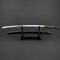 Warriors Demise Katana in 1095 Clay Tempered Folded Steel Metal Sword