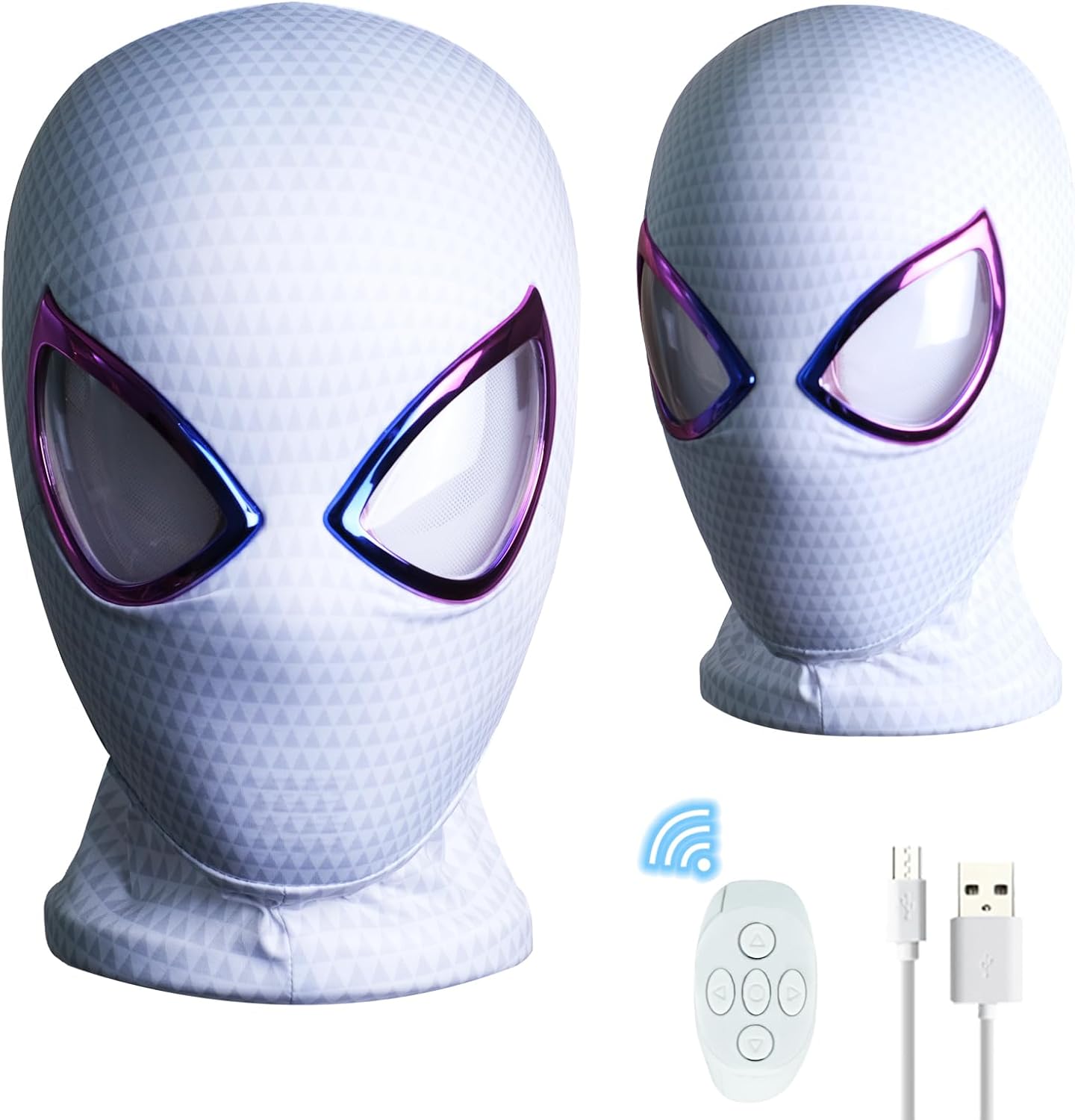 Gwen Stacy Interactive Mask With Remote Control Adjustable Moving Eyes & Light Up Spiderman Spider-man