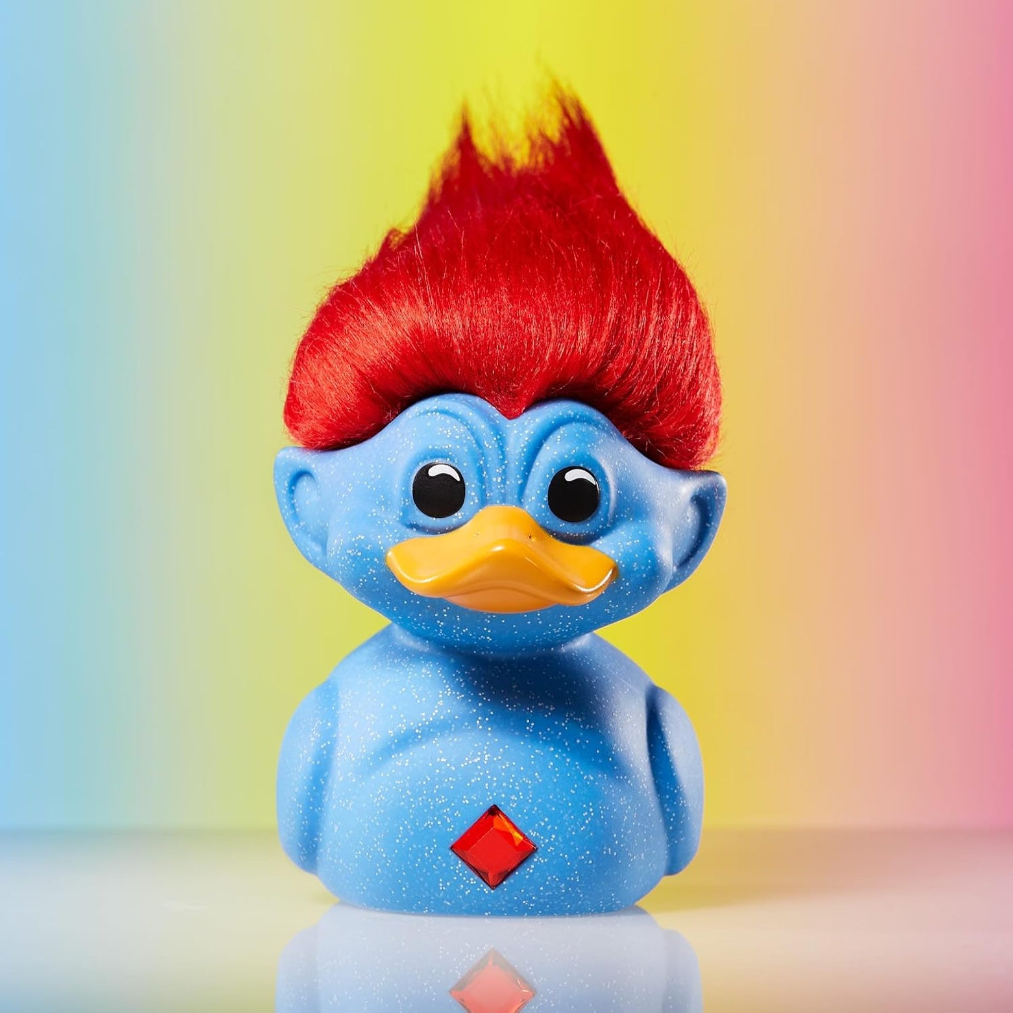 TUBBZ Glitter Blue Troll (First Edition) Collectible Vinyl Rubber Duck Figure