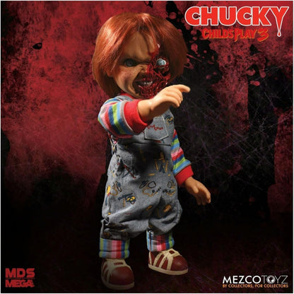 Mezco Mega Scale Child's Play 3 Pizza Face Talking Chucky Doll