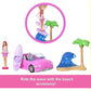 Barbie Mini Barbie Land 4-Pack Doll & Toy Vehicle Set