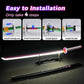 Demon Slayer Kanao LED Light Up Sword USB C Rechargable 40 Inch Wood & Plastic Cosplay Prop Replica