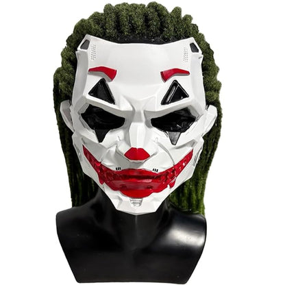 Cyberpunk Joker Resin Mask With Braids