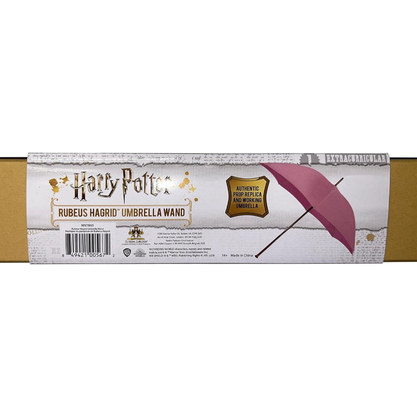 The Noble Collection Harry Potter Rubeus Hagrid Umbrella Wand in Collectors Box NN7865