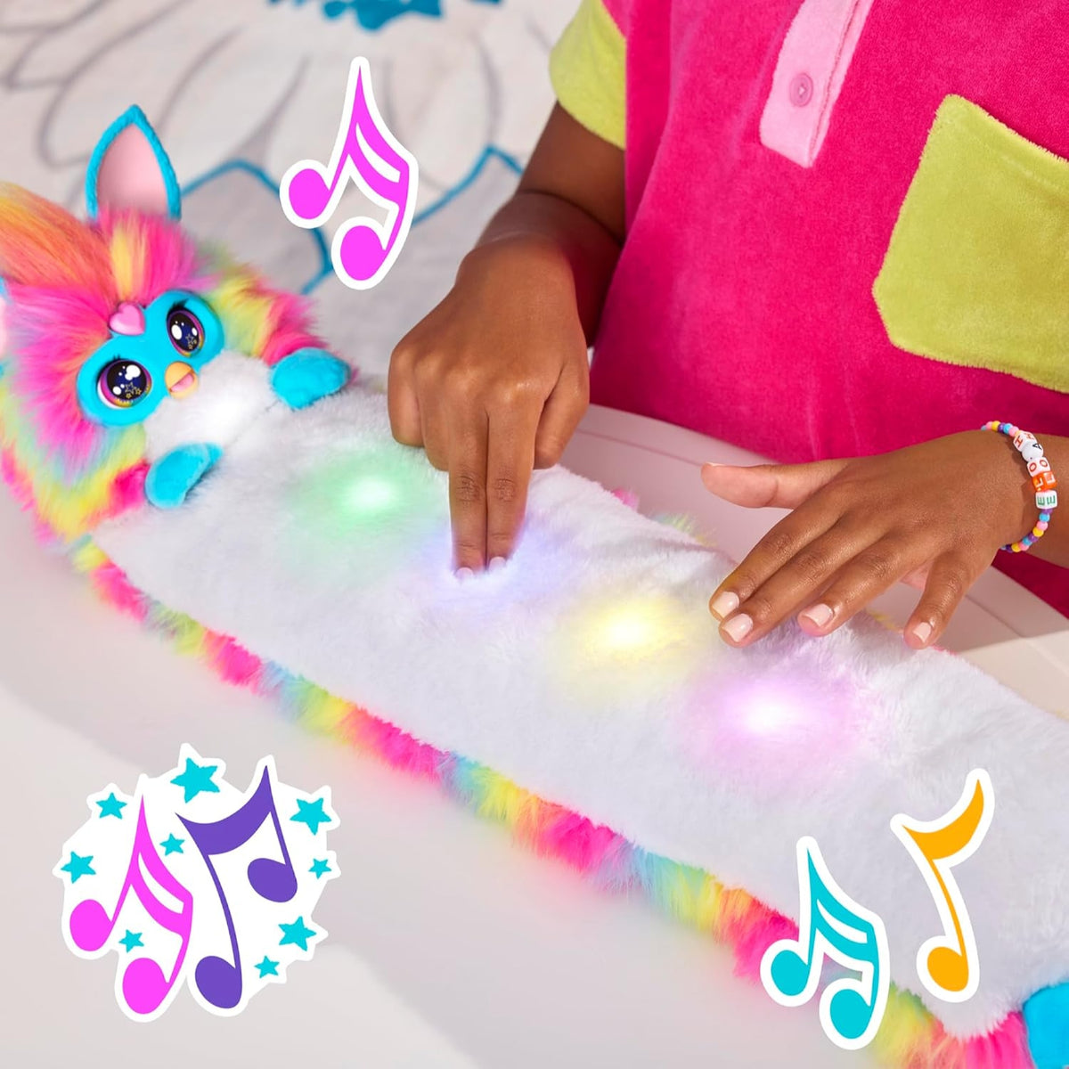 DJ Furby Rainbow Interactive Plush