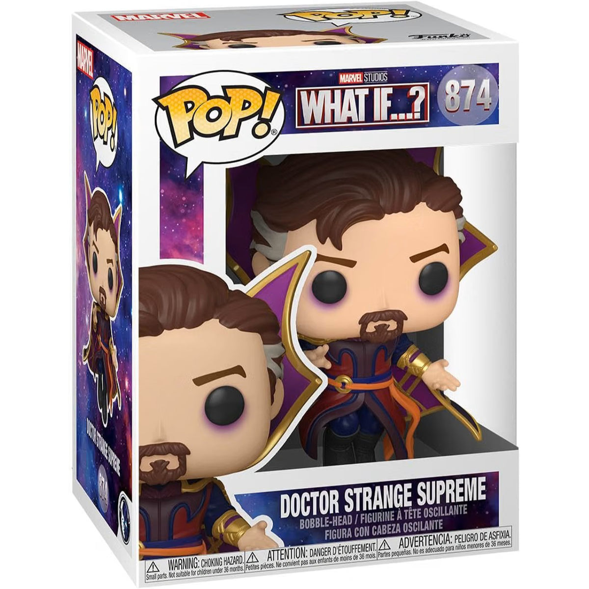 Funko Pop! Marvel: Marvel - What If– Doctor Strange Supreme DAMAGED BOX