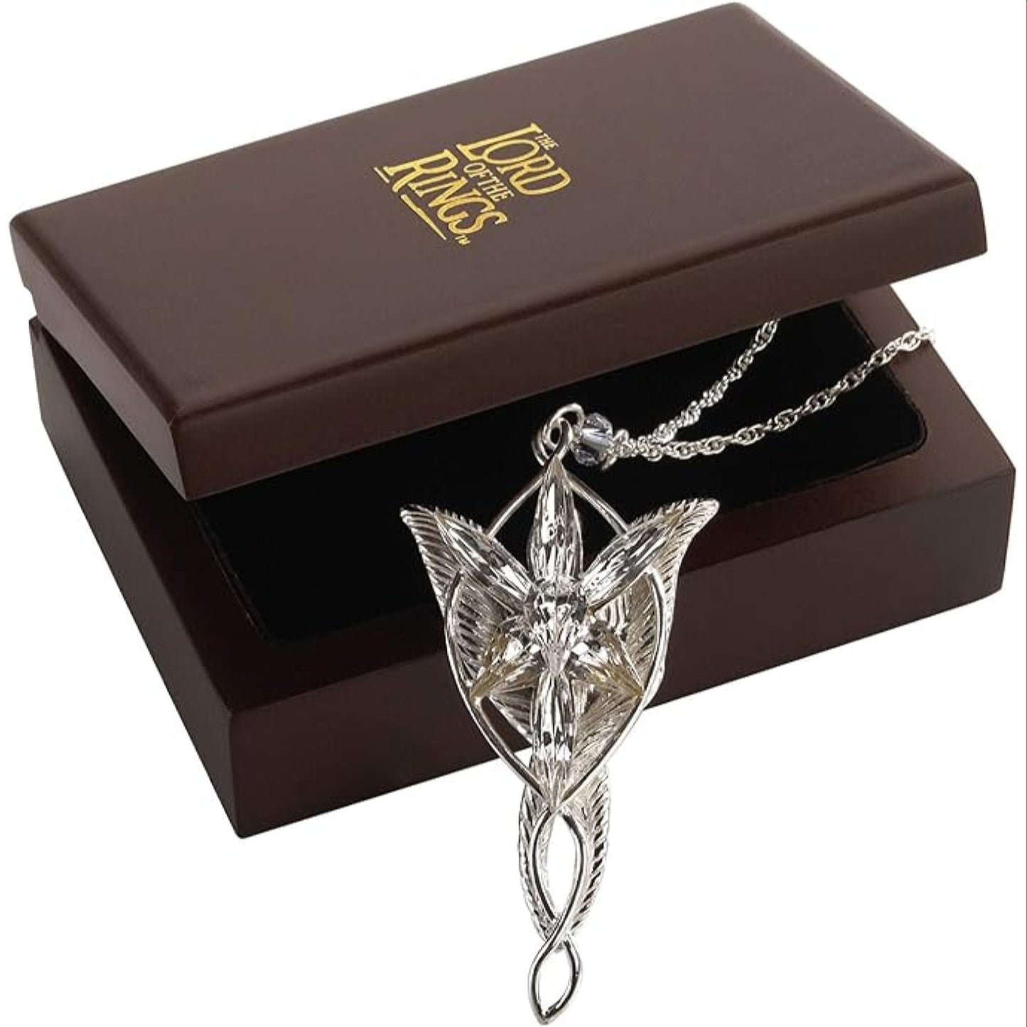 Noble Collection Lord of the Rings Evenstar Pendant Sterling Silver & Swarovski