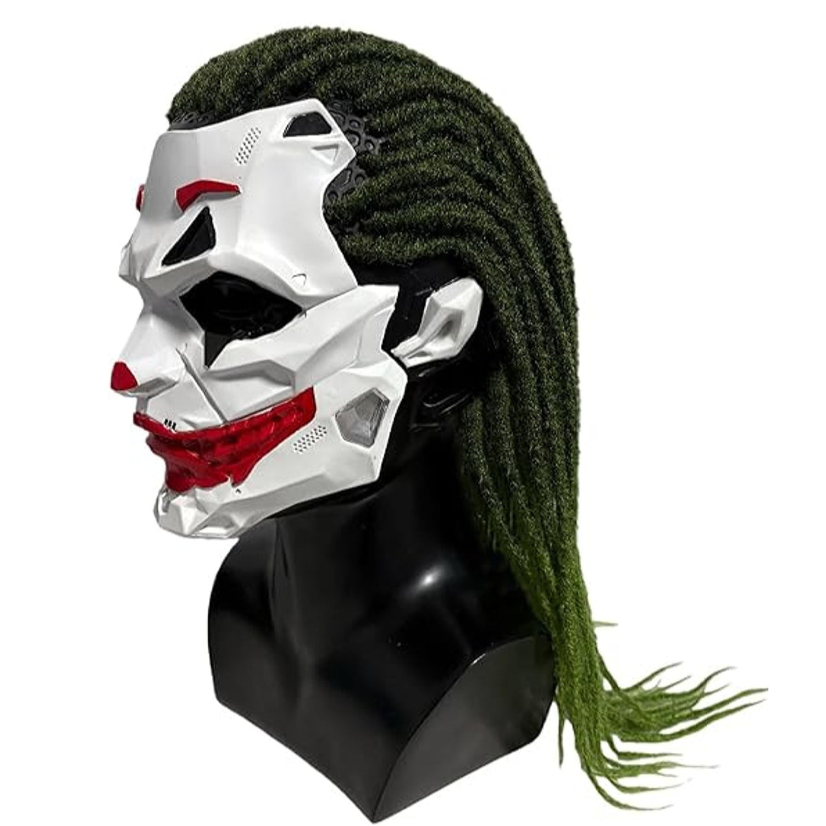 Cyberpunk Joker Resin Mask With Braids