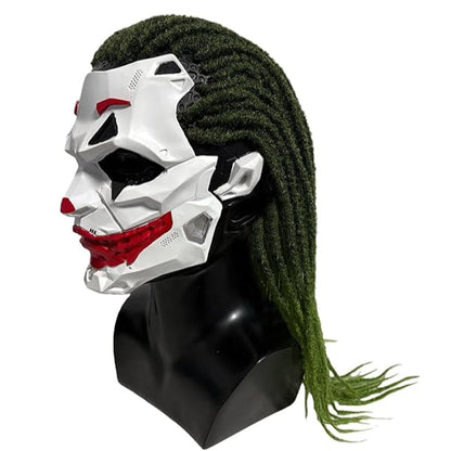 Cyberpunk Joker Resin Mask With Braids