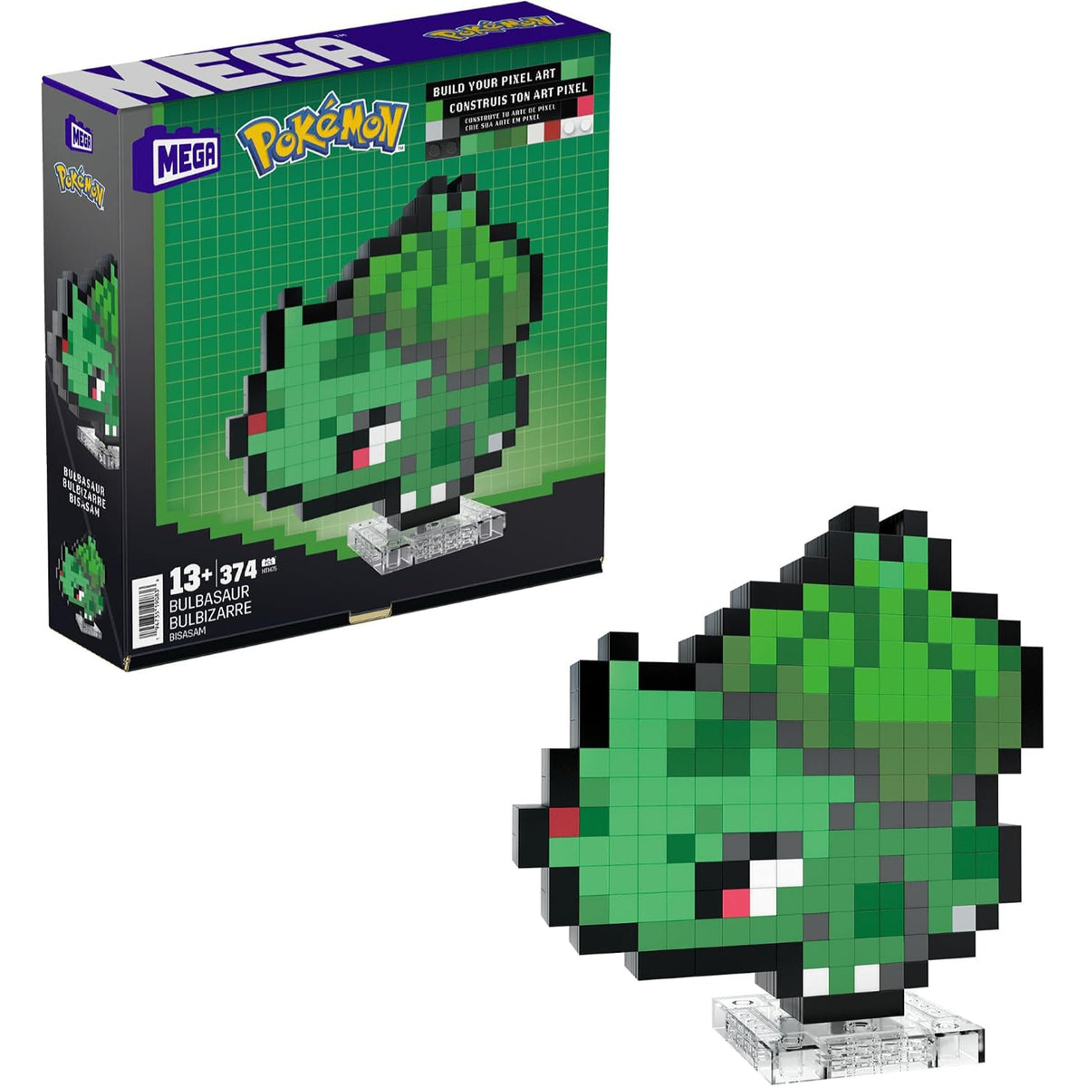 MEGA Pokémon Bulbasaur Retro Pixel Art Building Set HTH75 DAMAGED BOX