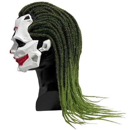 Cyberpunk Joker Resin Mask With Braids
