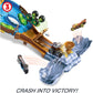 Hot Wheels Monster Trucks Wreckin’ Raceway Playset with Bigfoot & Gunkster