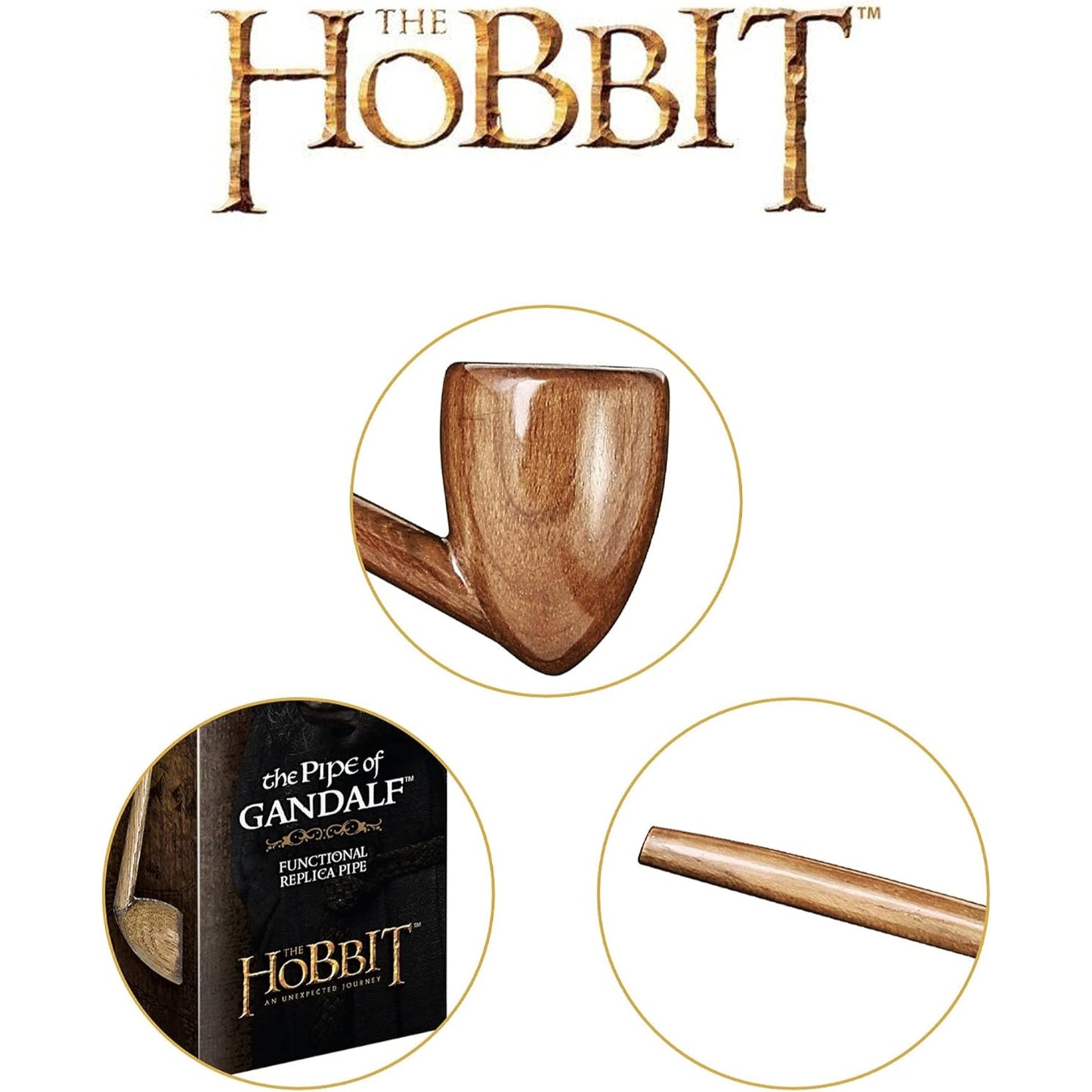 The Hobbit Gandalf Pipe Functional Prop The Noble Collection NN1233