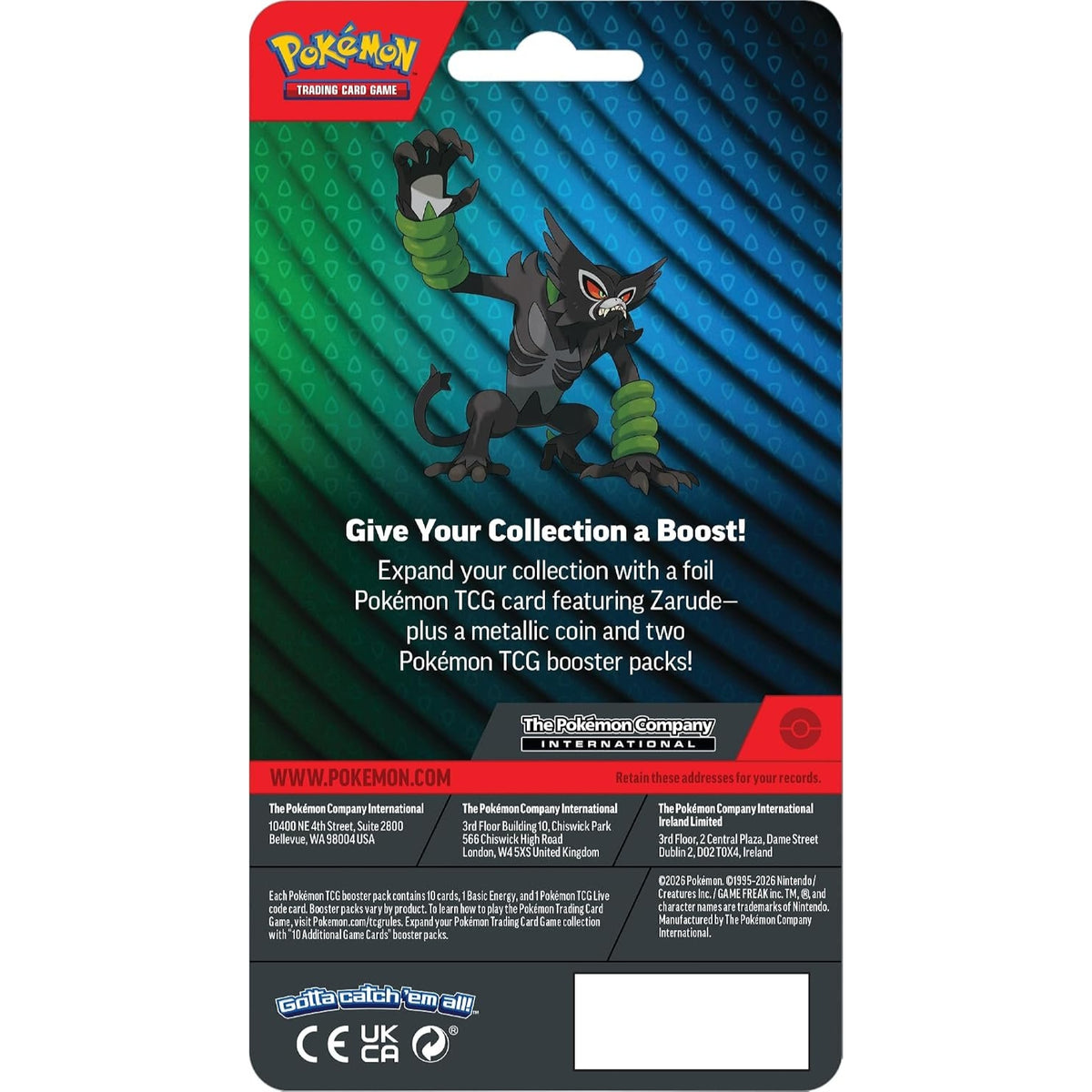 Pokémon TCG: 2-Pack Zarude Blister (2 Boosters & Foil Promo Card)