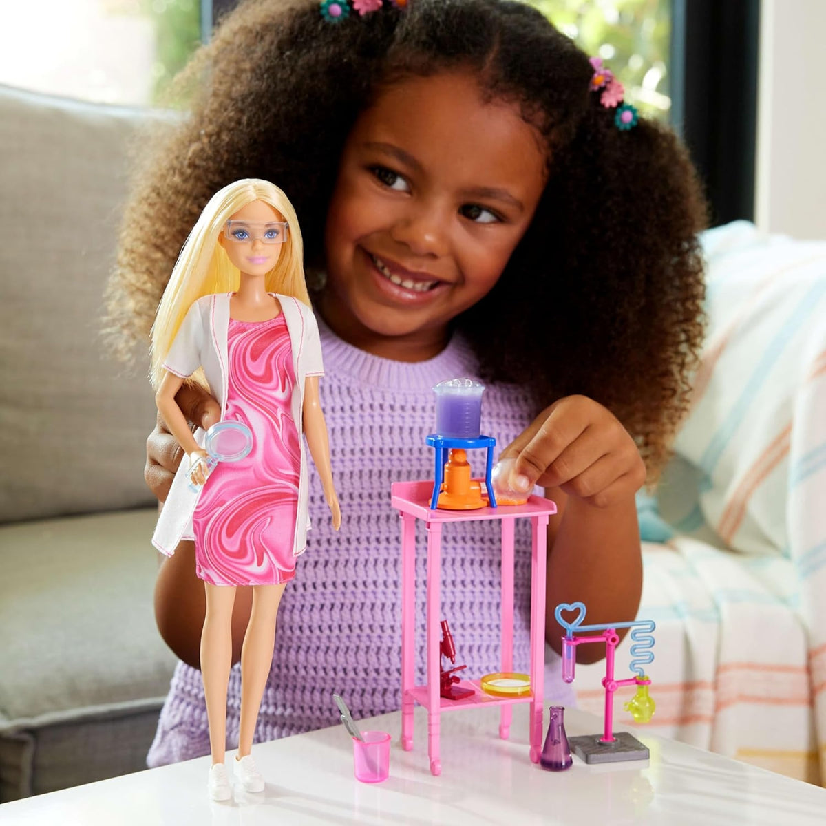 Barbie You Can Be Anything Scientist Doll DAMAGED BOX