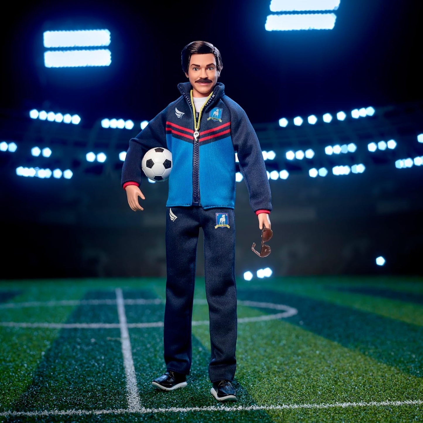 Barbie Signature Ted Lasso Wearing Blue AFC Richmond Tracksuit Doll