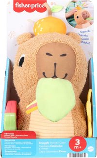 Fisher-Price Baby Sensory Toy Snuggly Snacky Capybara Plush