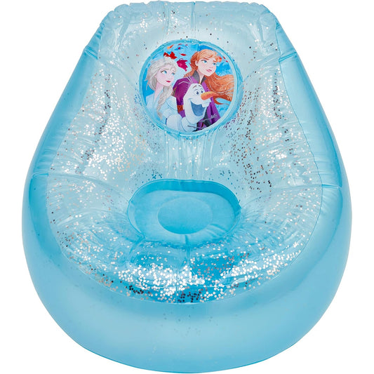 Disney Frozen Inflatable Glitter Chill Chair Blue/White