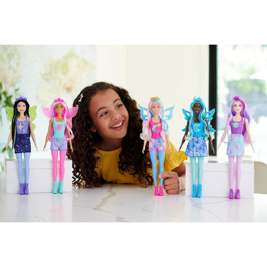 Barbie Colour Reveal Rainbow Galaxy Doll with 6 Unboxing Surprises